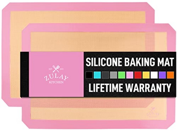 Reusable Silicone Baking Mat Nonstick - 16.5" x 11.6" (Pink)