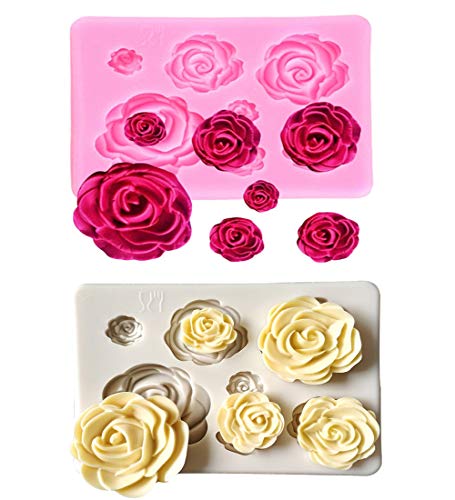 2 Piece Silicone Flower Mold for Chocolate