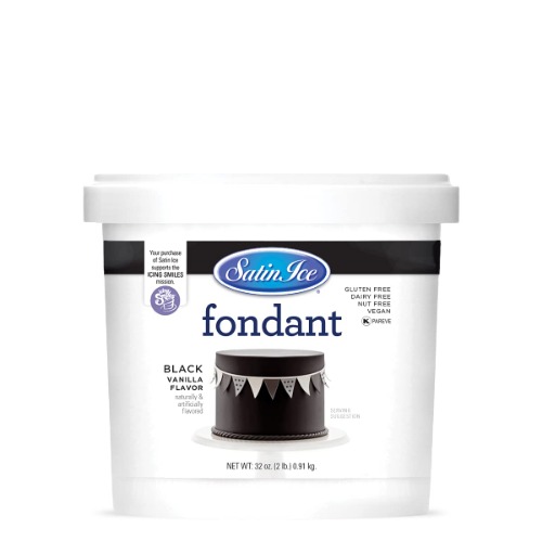 Black Vanilla Fondant, 2 pounds 