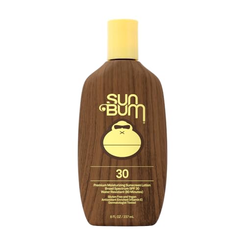 Sun Bum Original SPF 30 Sunscreen Lotion | Vegan and Hawaii 104 Reef Act Compliant (Octinoxate & Oxybenzone Free) Broad Spectrum Moisturizing UVA/UVB Sunscreen with Vitamin E | 8 oz - SPF 30 - 8 Fl Oz (Pack of 1)