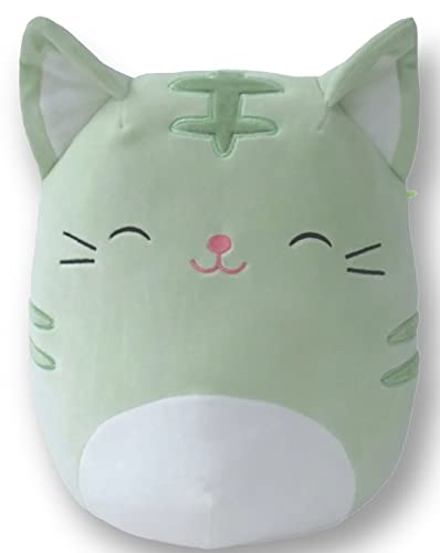 Squishmallows 7 Inch Mint Green Tabby Cat Plush Chase - Fantasy Squad Stuffed Animal Toy