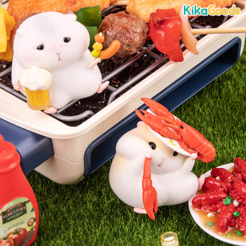 Flocking Hamster Clarke Food Series Blind Box | A Blind Box