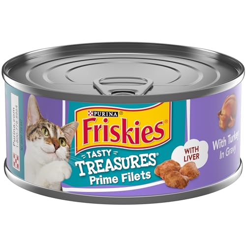 Purina Friskies Gravy Wet Cat Food , Meaty Bits - (24) 5.5 oz. Cans - Turkey - 5.5 Ounce (Pack of 24)