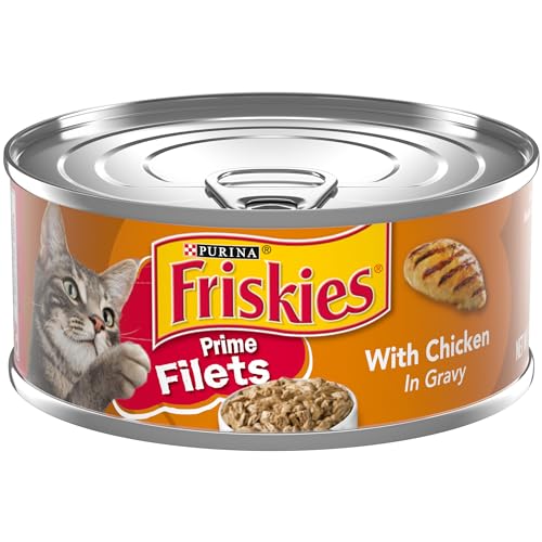 Purina Friskies Wet Cat Food Variety Pack, Oceans of Delight Flaked & Prime Filets - 5.5 Ounce (Pack of 40) - 5.50 Ounce (Pack of 24) - Chicken