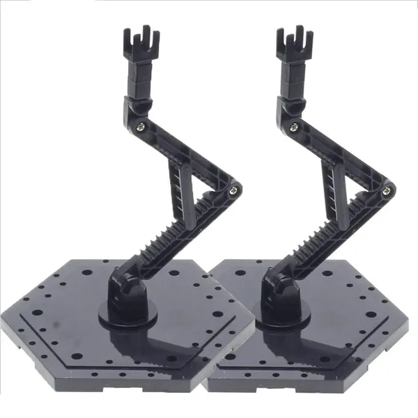 HG RG Hobby Action Base Gundam Model Stand Hobby Display Stand Pack of 2 (1/144 Scale) (2pcs Black) - 