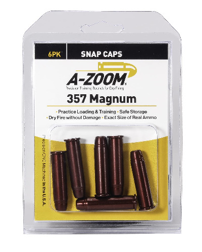 A-ZOOM 357 MAG Snap Cap 6PK, Red, One Size (16119) - 