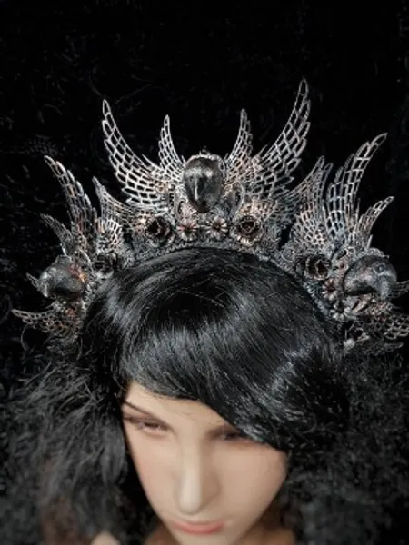 Gothic Headpiece Raven Crown Gothic Crown Goth Headpiece | Etsy