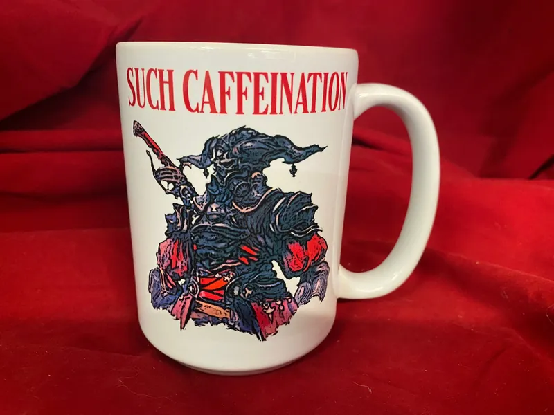 FFXIV Coffee Mug Gaius Such Caffeination Final Fantasy 14 Meme Coffee Cup