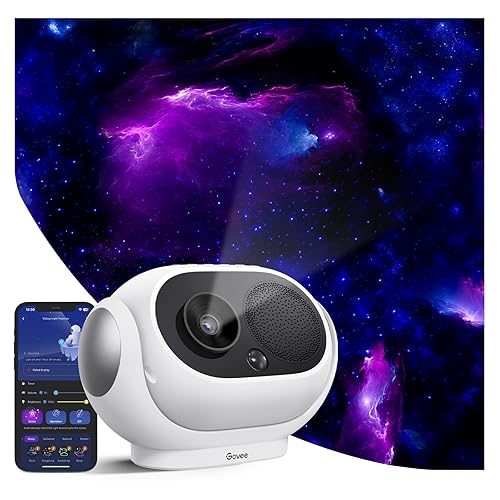 Govee Star Projector, Star Light with 8 Replaceable Discs, 38 Scene Modes, Bluetooth Speaker and 21 White Noises, Relaxing Light for Bedroom, Ceiling