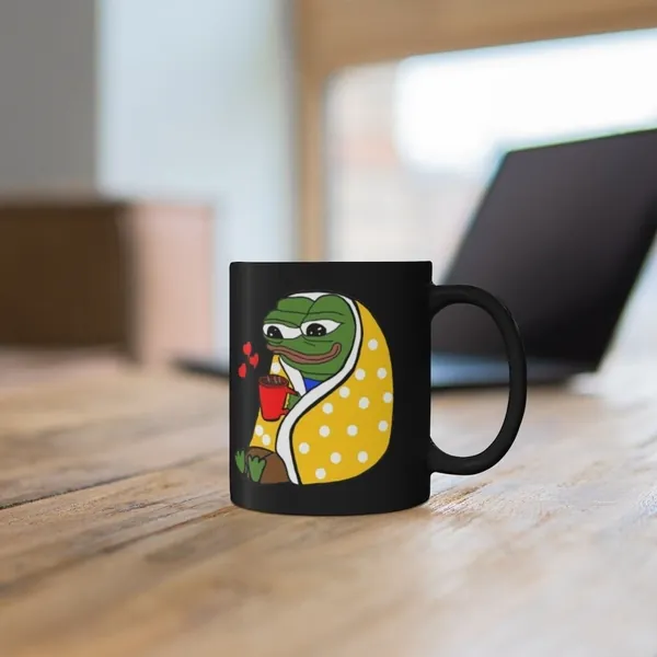 Peepo Black Coffee Mug,Pepe The Frog Mug, Coffee Peepo Mug,birthday gift mug,Peepo Comfy Black Mug,Gamers Coffee Mug,Gift Mugs,