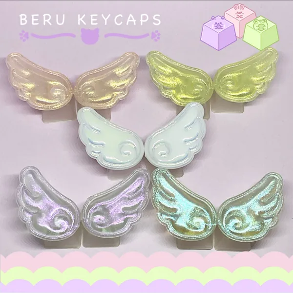 Custom Artisan Big wings resin keycaps for mechanical keyboard cute keycap wings keycaps