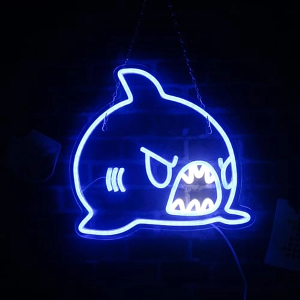 Throne | Sharky | Shark Neon Sign USB Powered for Room Decor, Neon Wall ...