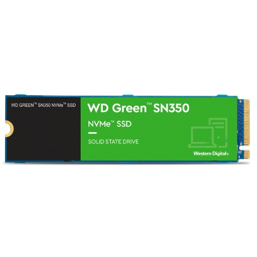 WD Green SN350 2 To, NVMe SSD - Gen3 PCIe, QLC, M.2 2280, possédant une vitesse de lecture de 3,200 Mo/s