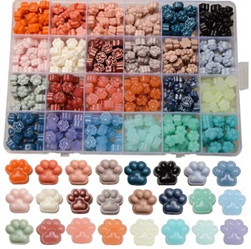 Cat Paw Wax Seal Beads with Box for Wax Stamp Sealing, Perfect for Cards, Envelopes, Invitations, Wine Packages, Letter Sealing (600pcs cat paw Wax 20 Colors) - 600pcs cat paw wax 20 colors