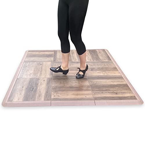 Artan Portable Dance Floor - Chocolate, 12 tiles, 6.75' x 5.25'