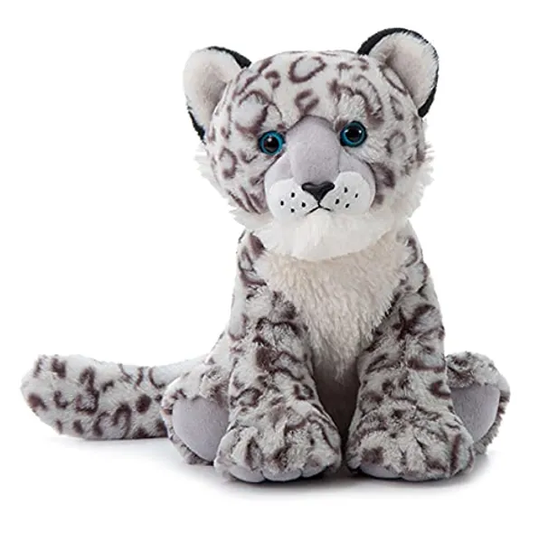 The Petting Zoo Snow Leopard Stuffed Animal, Gifts for Kids, Wild Onez Zoo Animals, Snow Leopard Plush Toy 12 inches