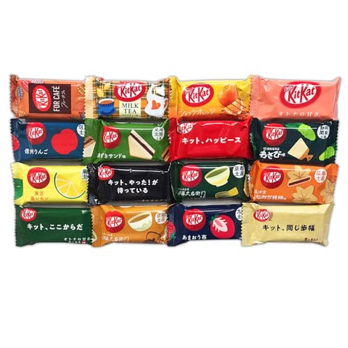 Japanese Kit Kat 16 pcs TONOSAMA selection, ALL DIFFERENT FLAVORS. by TONOSAMA CANDY