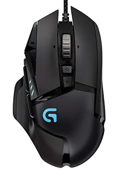Logitech G502 Proteus Spectrum RGB Tunable Gaming Mouse, 12,000 DPI On-The-Fly DPI Shifting, Personalized Weight and Balance Tuning with (5) 3.6g Weights, 11 Programmable Buttons