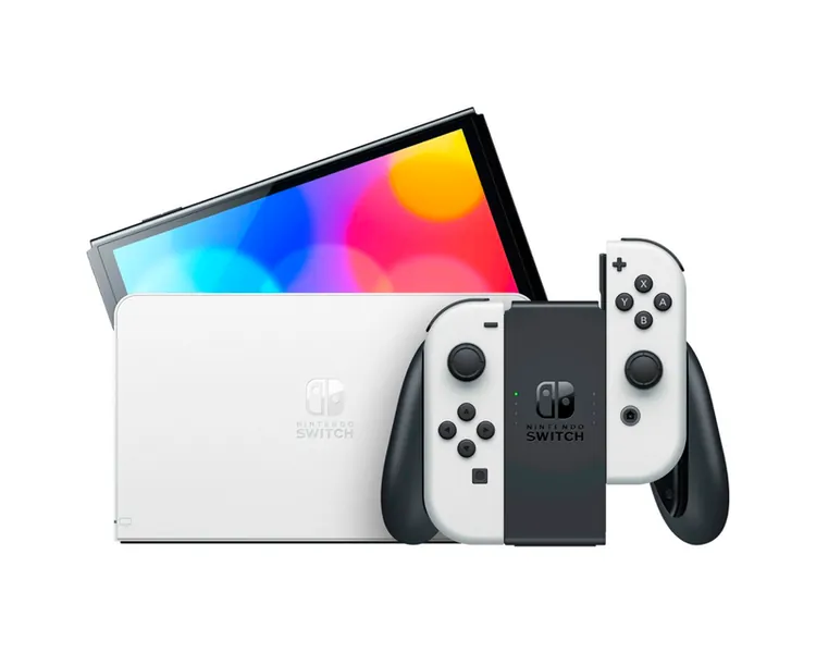 Switch OLED Model with White Joy-Con