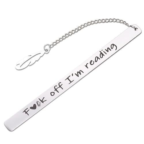 Funny Bookmarks for Women, Book Accessories for Reading Lovers Men Writers Friends Teachers Coworker Family Teens Boys Girls, Inspirational Reading Gifts for Christmas New Year Birthday Graduation - F**k off, I'm reading