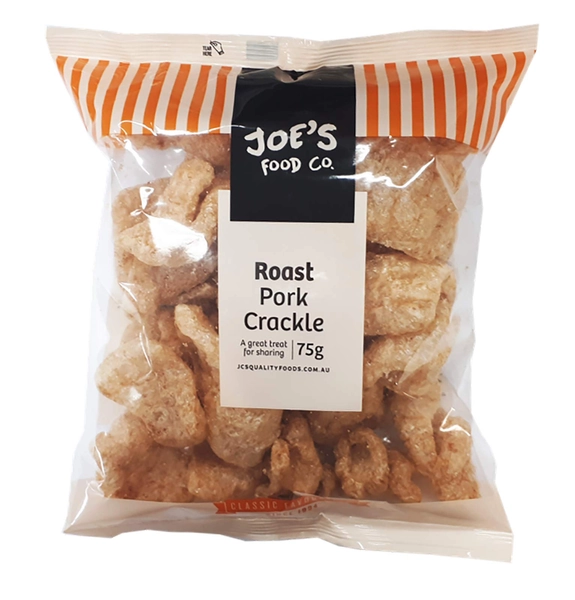J.C.'S QUALITY FOODS Roast Pork Crackle, 75 Grams