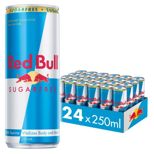 Red Bull Energy Drink, Sugar Free, 250ml (24pk)