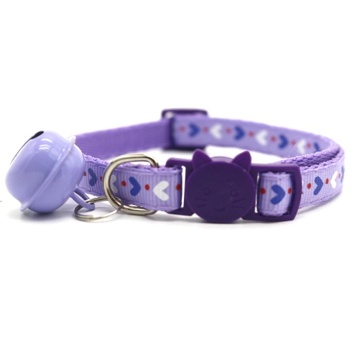 Candy Neko Petplay Collar - Purple Small Hearts