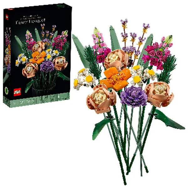LEGO 10280 Flower Bouquet, Artificial Flowers, Set for Adults, Valentine's Day Gift Idea, Decorative Home Accessories, Botantical Collection