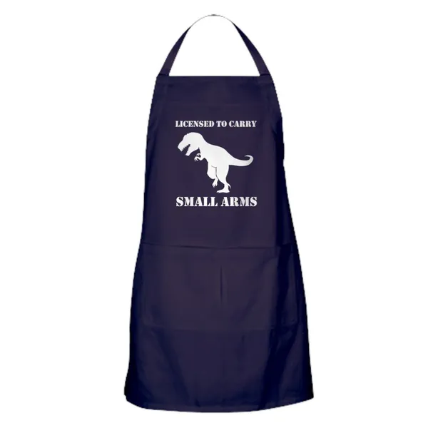 CafePress T Rex Small Arms Carry License Dinosaur Apron (Dar Kitchen Apron with Pockets, Grilling Apron, Baking Apron