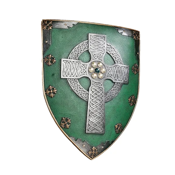Design Toscano CL41032 Celtic Cross Warriors Shield Medieval Decor Wall Sculpture, 18 Inch, Single