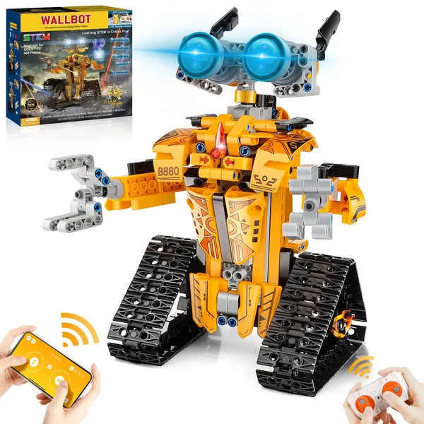 OASO STEM Projects for Kids Ages 8-12, Remote & APP Controlled Robot Building Toys Birthday Gifts for Boys and Girls (468 Pieces) - Rc Robot