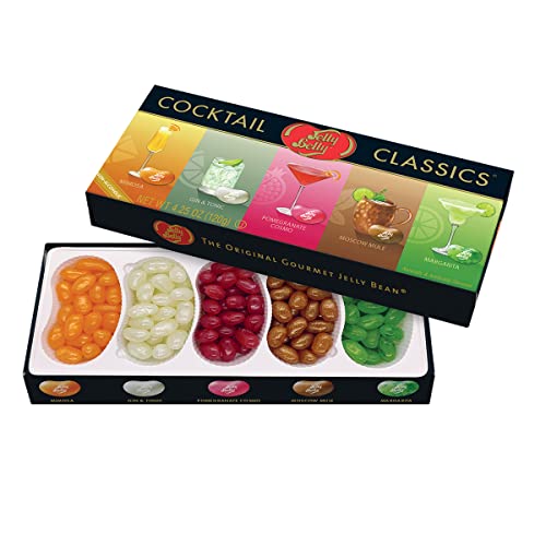 Jelly Belly Cocktail Classics Jelly Beans Gift Box, 5 Cocktail Flavors, 4.25-oz - 4.25 Ounce (Pack of 1)