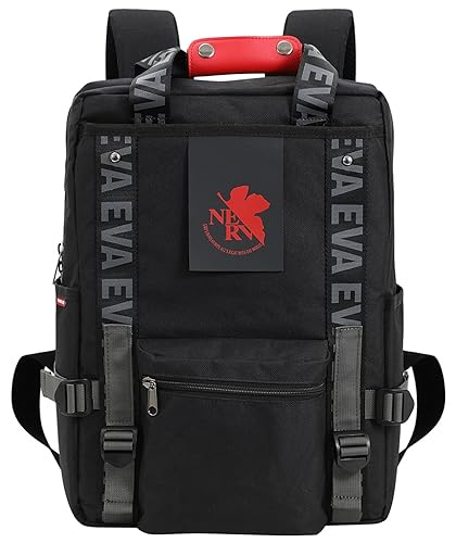 Neon Genesis Evangelion Backpack 15.6" Laptop Backpacks Fashion Travel Leisure School Bag - Black