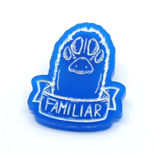 Familiar Cat Paw Acrylic Pin | Black