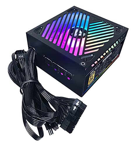 Apevia ATX-PM650W Premier 650W 80+ Gold Certified Active PFC ATX Semi-Modular Gaming Power Supply with 366 RGB Light Modes - 650W