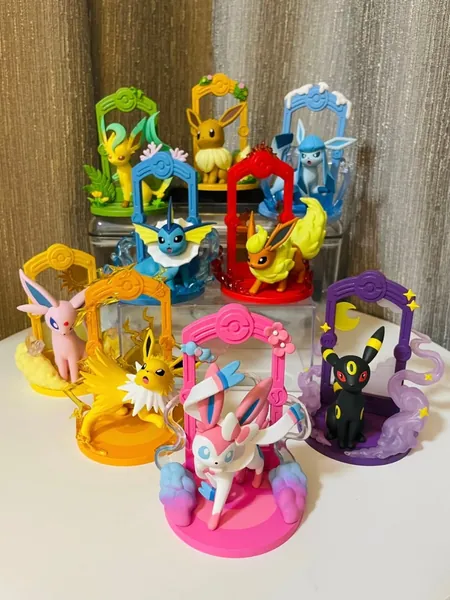 Pokémon Eeveelution Figure collectible toy statue Let’s go Eevee Leafeon Vaporeon Glaceon Jolteon Flareon Sylveon Espeon Umbreon gift family