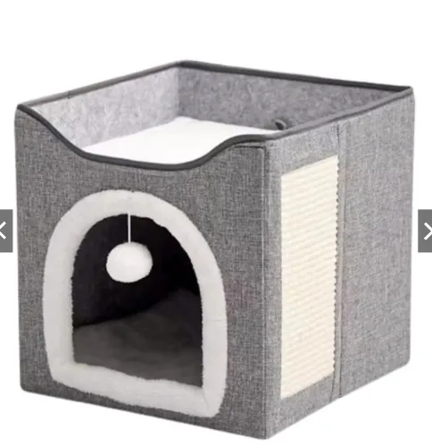 Foldable Cat Bed w/ Scratcher