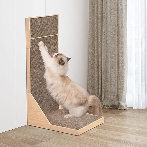 Pet Prime Corner Cat Scratcher 70.5 cm Cat Scratcher Foldable 3 in 1 Cat Corner Scratcher Cardboard Cat Scratcher Cardboard Box - 3 in 1 Cat Corner Scratcher
