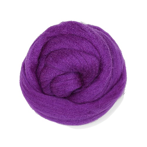MERINO WOOL ROVING - ULTRA VIOLET