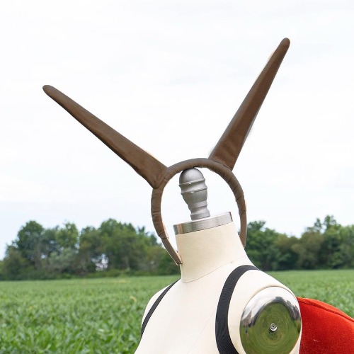 Brown Snail Antenna Headband in Faux Suede for your Snail Halloween Costume