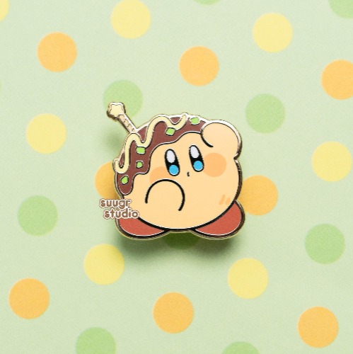 Takoyaki Poyo Enamel Pin - [A Grade] / Simple Rubber Back