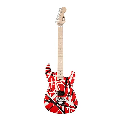 EVH Striped Series - Red with Black Stripes - Red, Black, and White Stripes