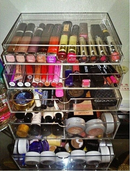 Glamourebox Acrylic Makeup Organizer Cosmetic Cube Case Vanity Storage With Drawers A5M