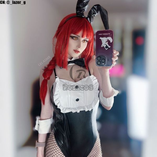【In Stock】Chainsaw Man Makima Bunny Girl Leather Cosplay Costume