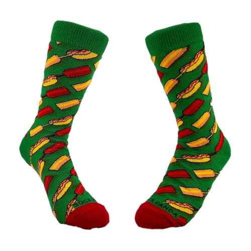Hot Dog Picnic Socks from the Sock Panda (Adult Small)