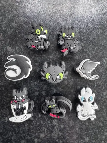 How To Train Your Dragon HTTYD Toothless Croc Charms Shoe Charm Bundle
