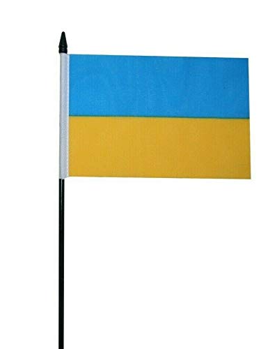 Ukraine Hand Waving Flag 6" x 4" inch Flag Superstore