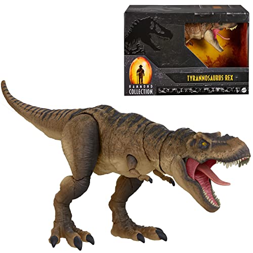 Mattel Jurassic World Toys Jurassic Park Hammond Collection T Rex, Tyrannosaurus Rex Collector 24-in Dinosaur Figure, Deluxe Articulation