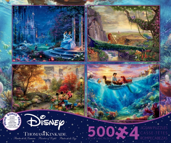 Disney Collection Puzzle 4-in-1 Multipack - 500 Piece Each