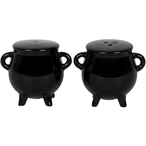 Something Different Cauldron Cruet Set - One Size - Black